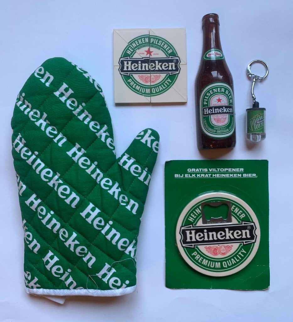 Heineken vintage puzzel ovenwant viltopener lampje opener
