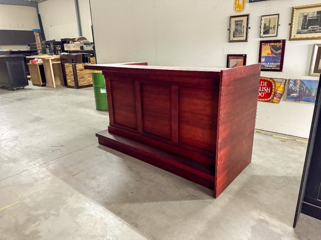 Authentieke Engelse Pub Bar (2 meter) – Warme Mahonie Look, Huis en Inrichting, Ophalen, Nieuw