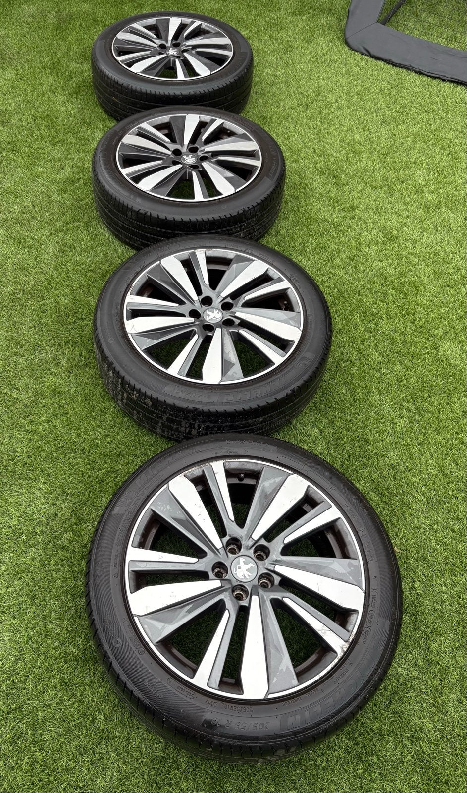 Peugeot 3008/5008 velgen met Michelin e-primacy 205/55 R19, 19 inch, Gebruikt, Banden en Velgen, Personenwagen