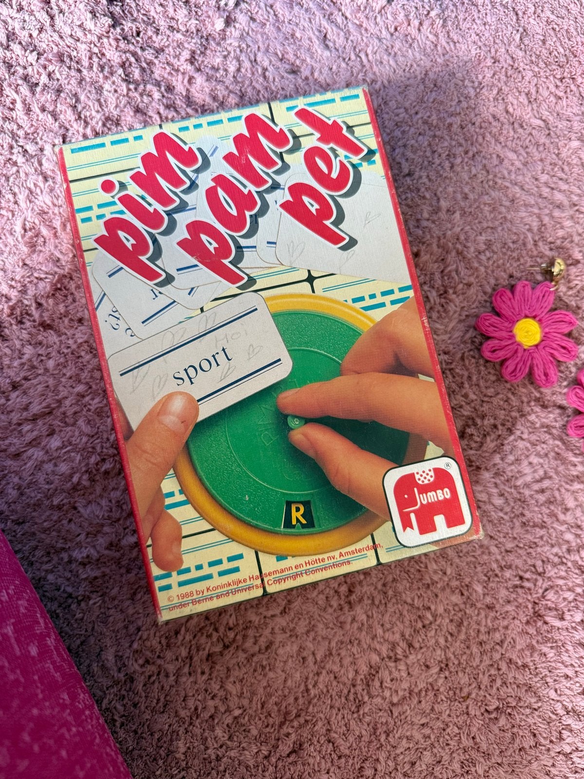 Pim Pam Pet - Klassiek Woordspel van Jumbo (1988), Drie of vier spelers, Ophalen of Verzenden, Gebruikt