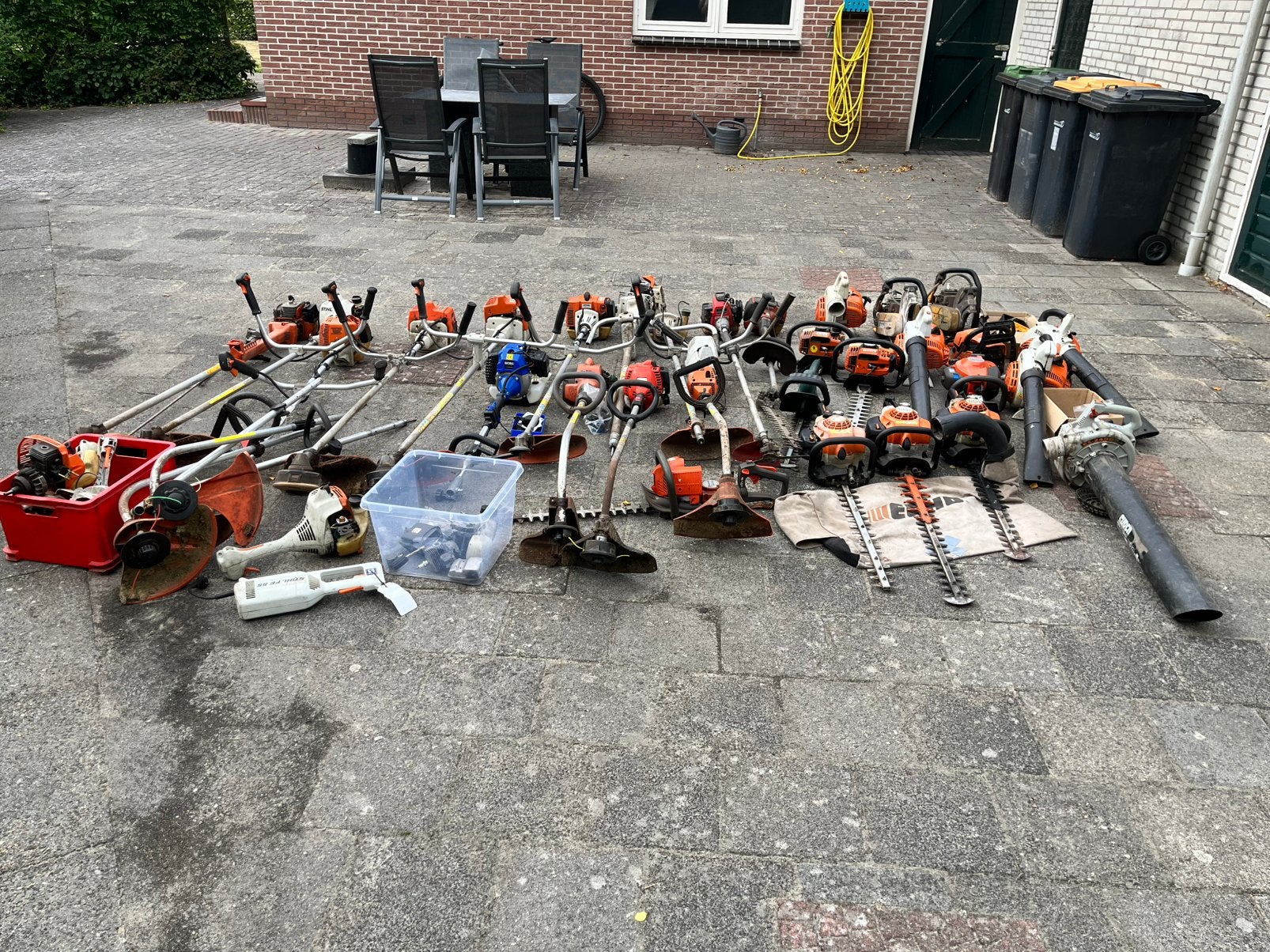 Partij Loop of sloop machines Stihl en Husqvarna, Ophalen, Gebruikt