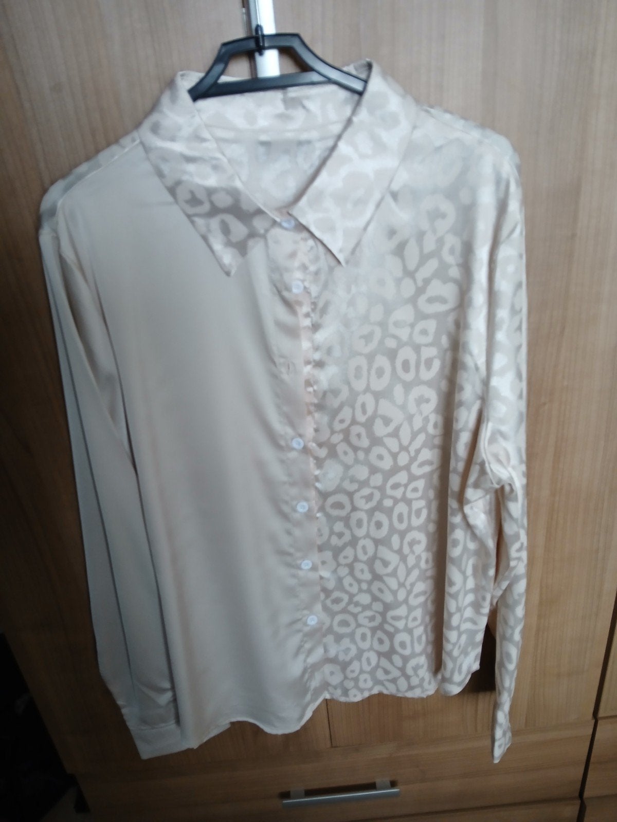 Satijnen blouse beige maat XL, Ophalen of Verzenden, Nieuw, Maat 46/48 (XL) of groter, Beige