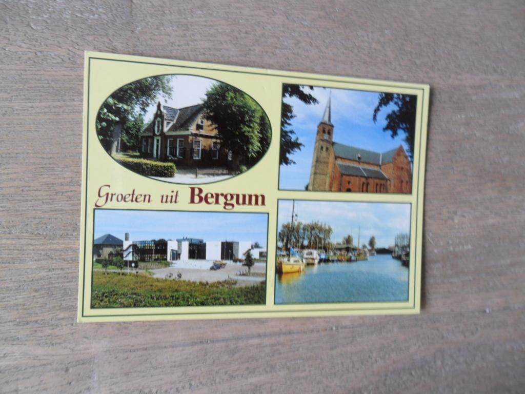 Bergum, kerk/boten, Verzenden, 1980 tot heden, Gelopen, Noord-Brabant