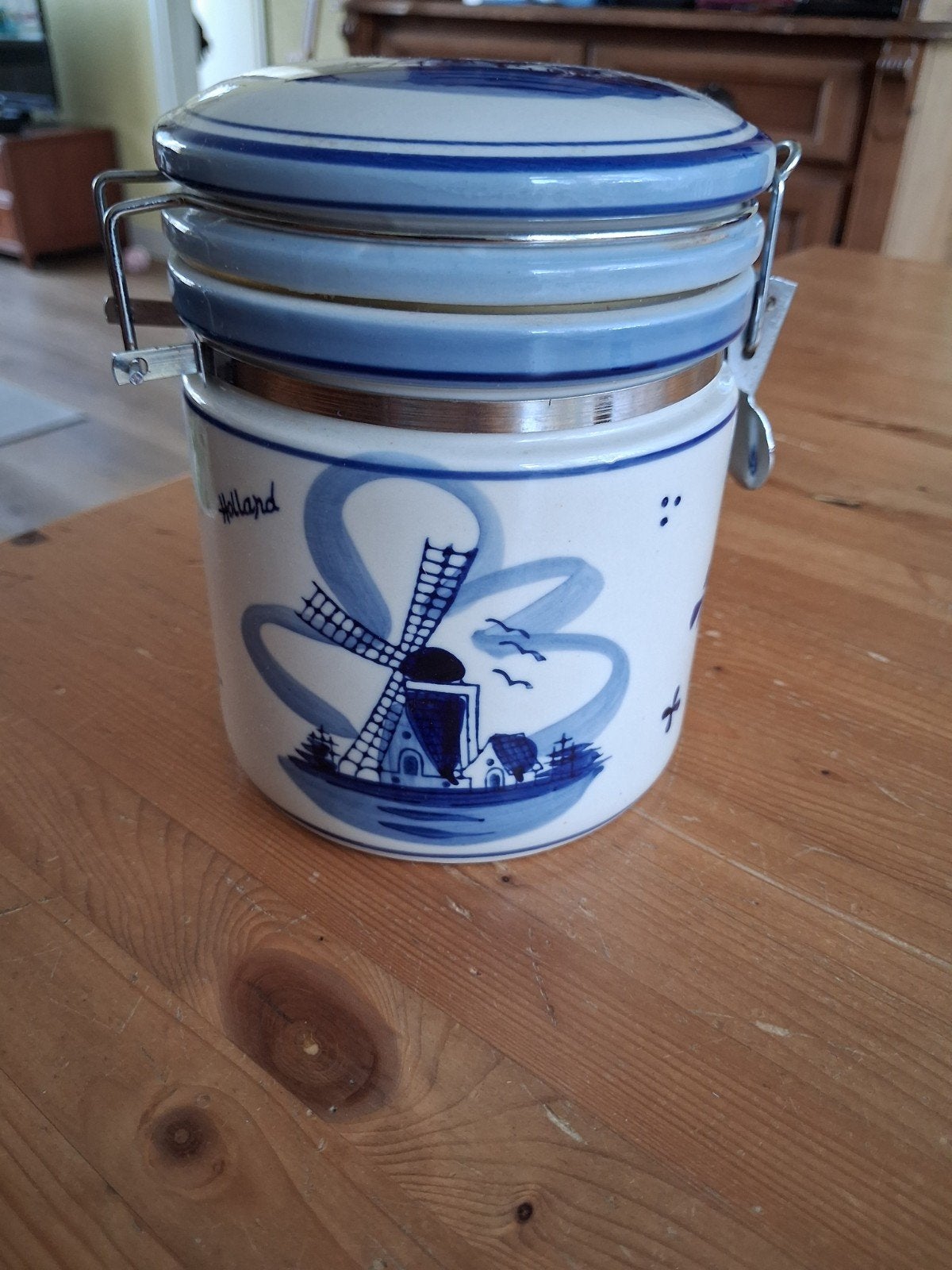 Delfts blauwe voorraadpot, Ophalen of Verzenden