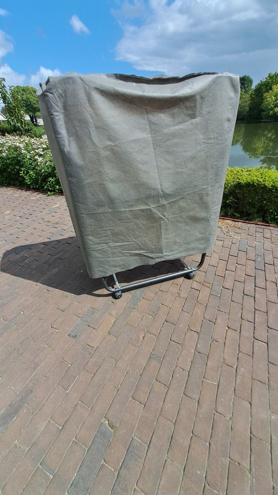 Opklapbed, logeerbed, Ophalen, Eenpersoons, Metaal, 80 cm