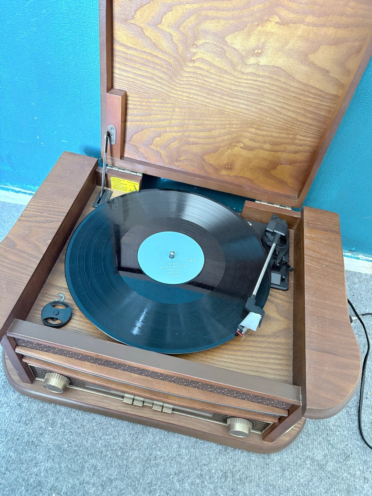 Vintage Platenspeler met Radio en USB-aansluiting, Gebruikt, USB-aansluiting, Platenspeler, Ophalen