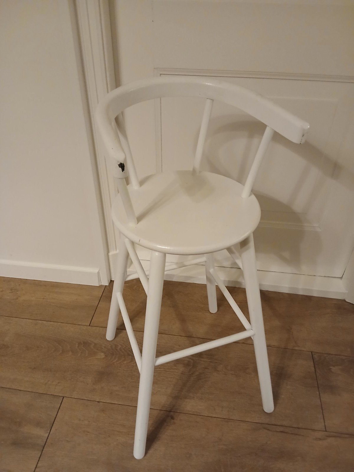 Hoge stoel / kinderstoel / peuterstoel, Gebruikt, Wit, Vintage, Ophalen of Verzenden