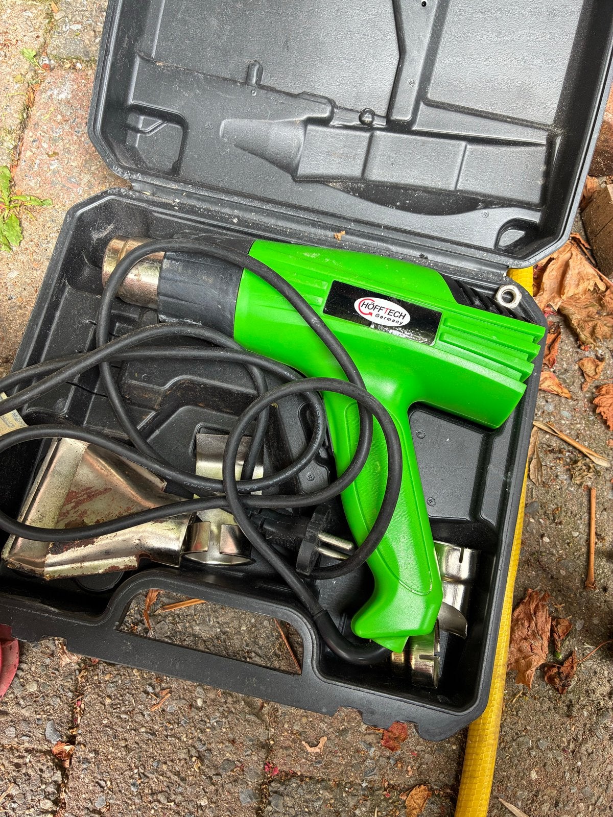 Hofftech heteluchtpistool met accessoires, Ophalen of Verzenden, Gebruikt, Overige typen, Overige merken