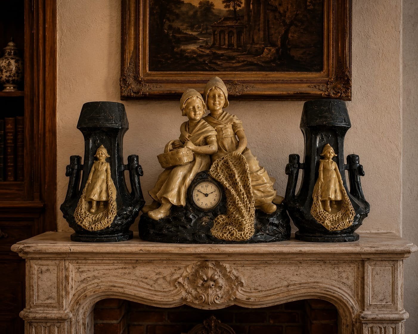 Origineel en compleet klokkenstel J. Nottoli, Antiek en Kunst, Ophalen of Verzenden