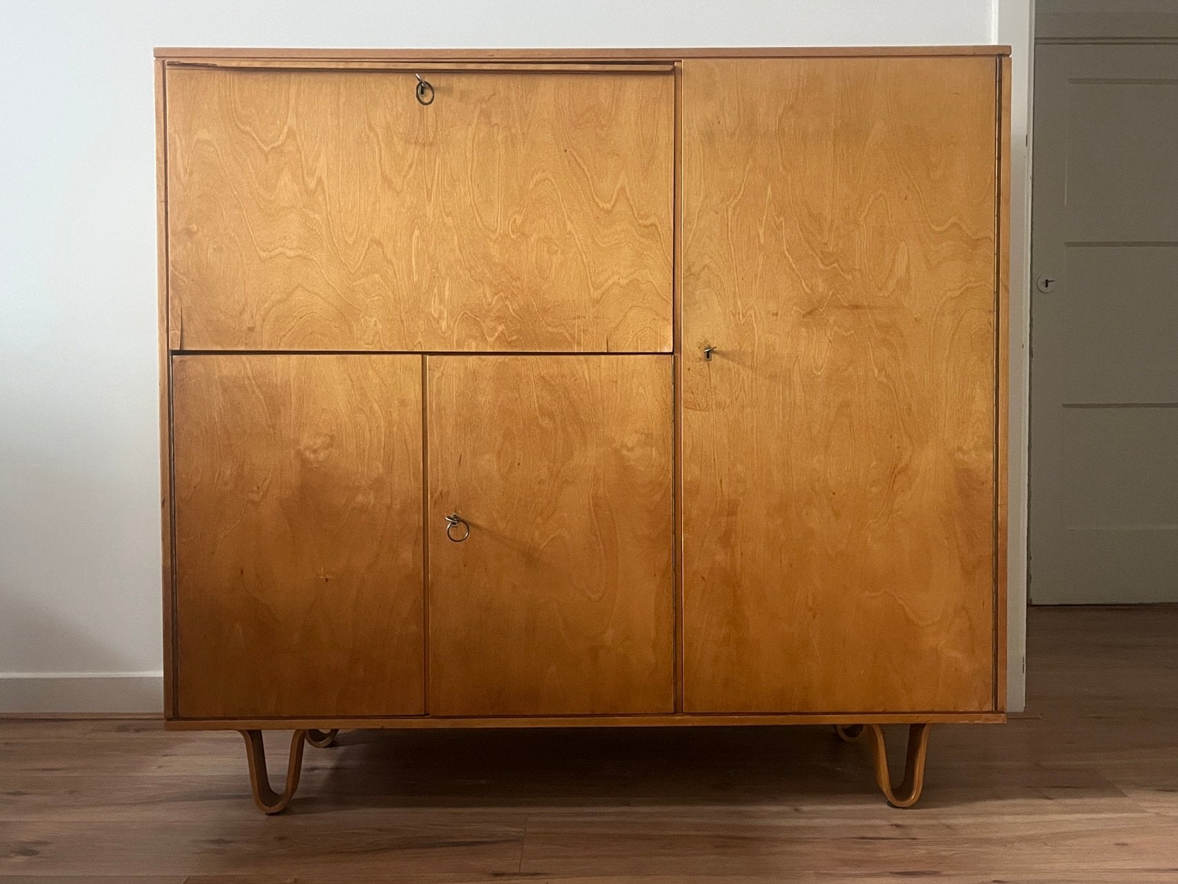 Pastoe dressoir berken CB01 Cees Braakman vintage highboard, Huis en Inrichting, Ophalen, Gebruikt, 150 tot 200 cm, Mid Century Modern