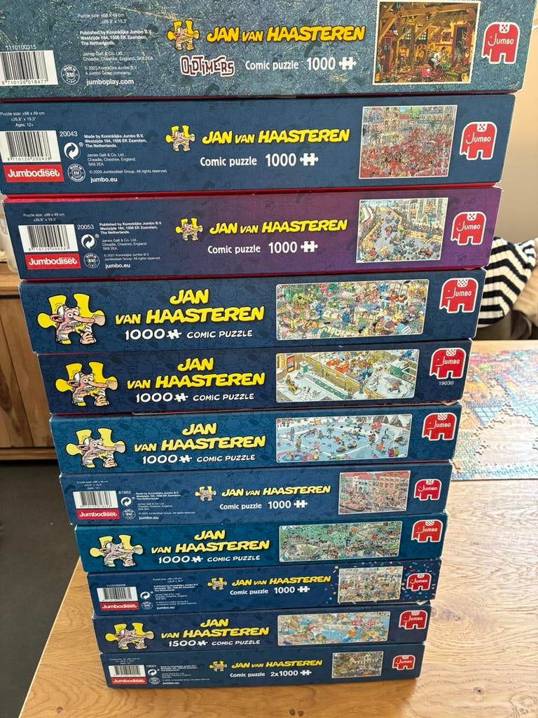 Jan van Haasteren puzzels, Ophalen, 500 t/m 1500 stukjes, Zo goed als nieuw