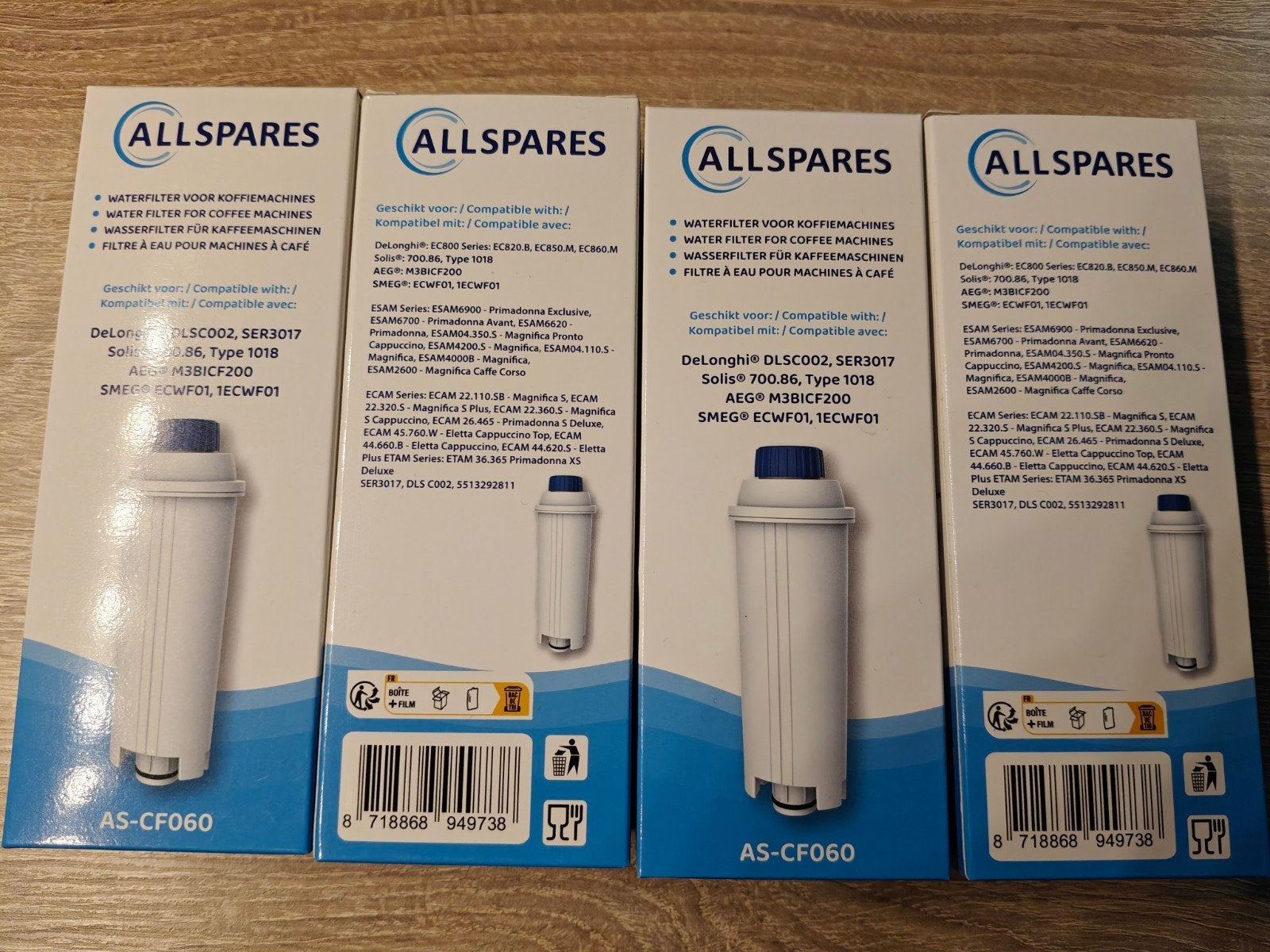 Allspares AS-CF060 Waterfilters 4x voor Koffiemachines