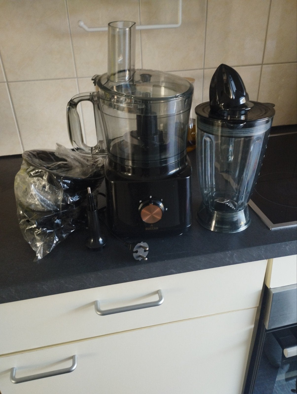 Buccan Keukenmachine met Blender en Citruspers, Witgoed en Apparatuur, Keukenmixers, Ophalen, 2 snelheden, Zo goed als nieuw, 2 tot 3 liter