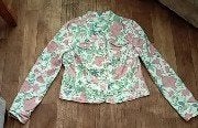 GEISHA bloemenprint spijkerjasje , maat XL ,, Ophalen of Verzenden, Zo goed als nieuw, Maat 46/48 (XL) of groter, Blauw