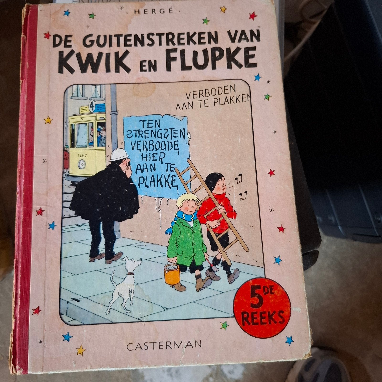 De Guitenstreken van Kwik en Flupke - 5e Reeks (Hergé), Boeken, Gelezen, Eén stripboek, Ophalen of Verzenden, Hergé