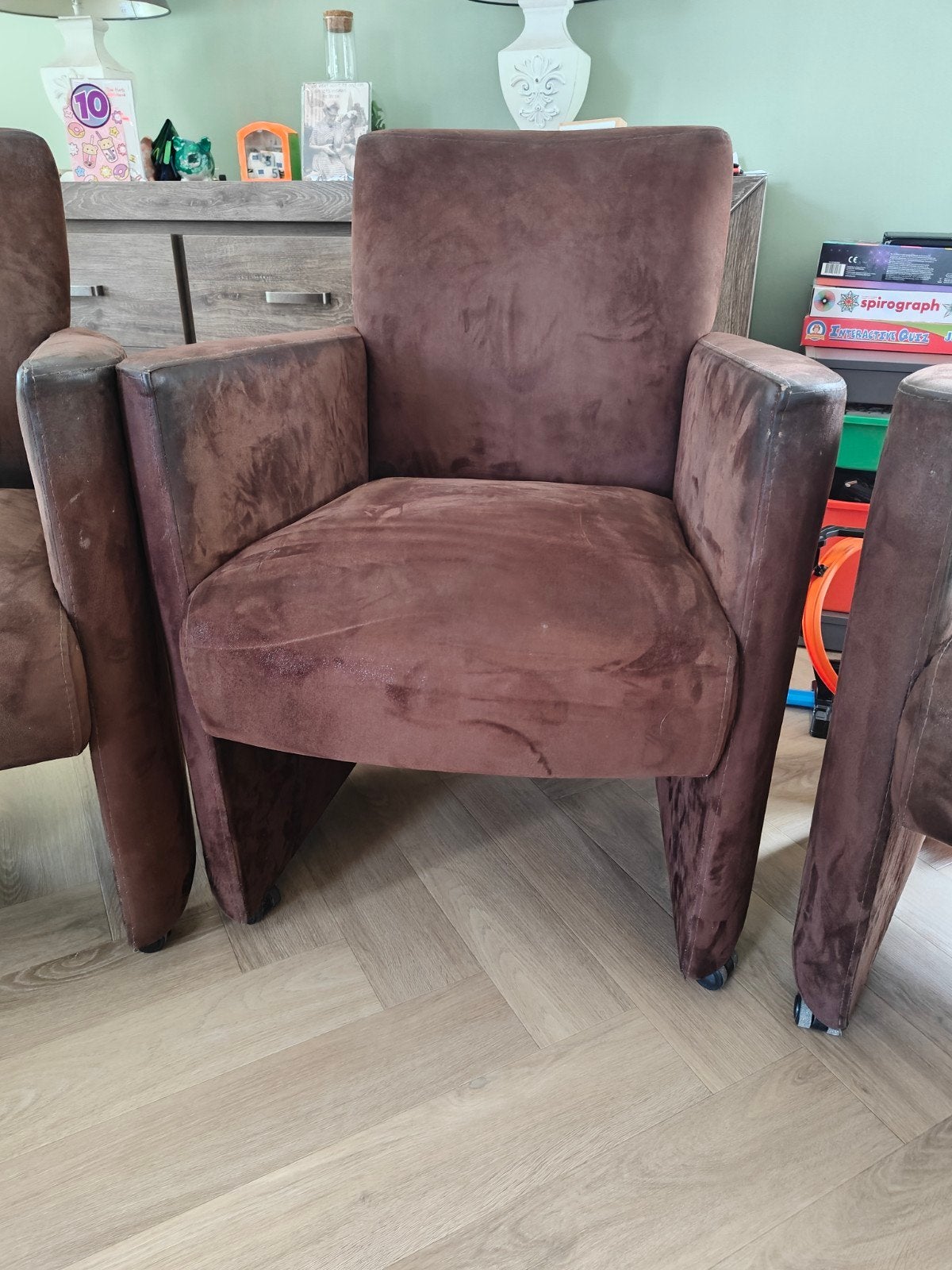 4 Fauteuils/Eetkamer stoelen, Huis en Inrichting, Ophalen, Gebruikt