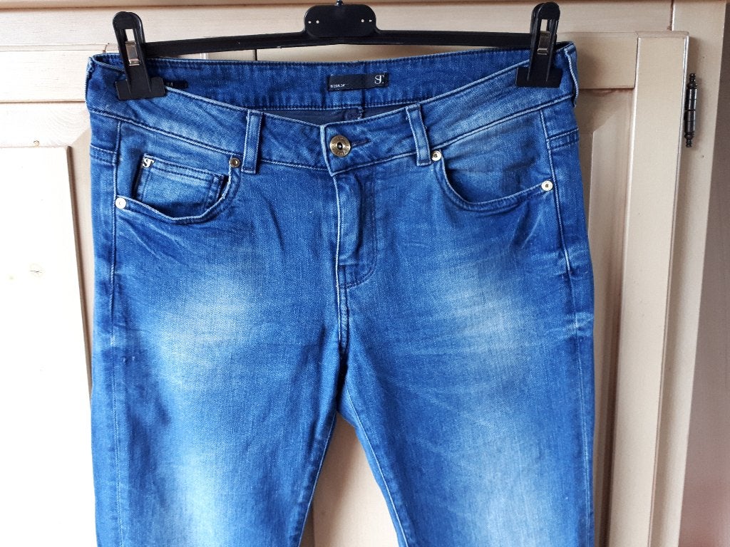 Blauwe jeans, Supertrash, maat 28/34, Supertrash, Zo goed als nieuw, W28 - W29 (confectie 36), Verzenden