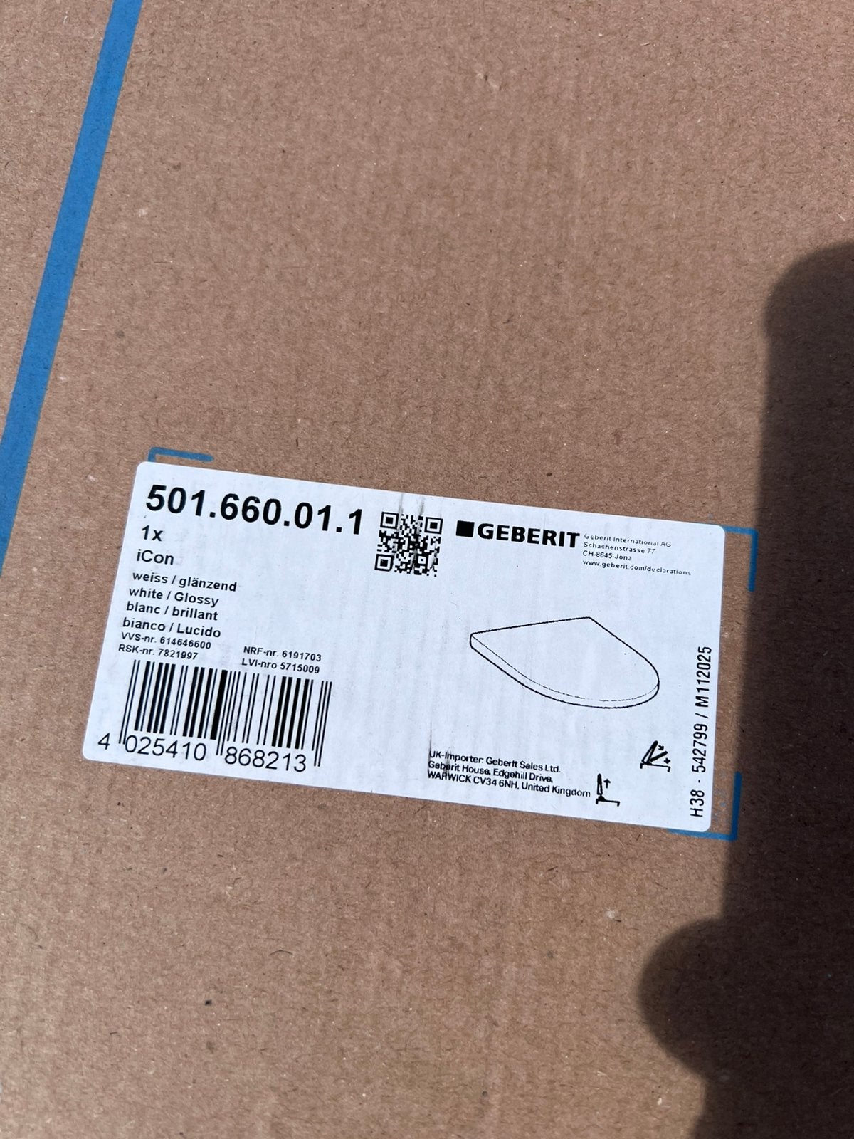 Geberit Icon WC bril NIEUW, Ophalen of Verzenden, Nieuw, Toilet