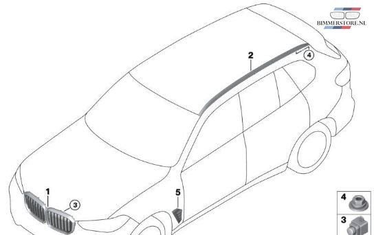 Dakrail daklijst dakdrager roof rail Links silver, satin-fin, -, -, Nieuw, Ophalen of Verzenden