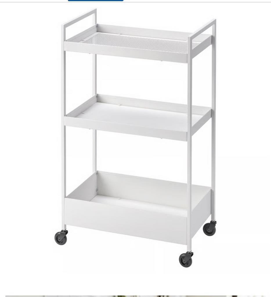 Ikea Nissafors rolkarretje wit, Ophalen of Verzenden, Zo goed als nieuw