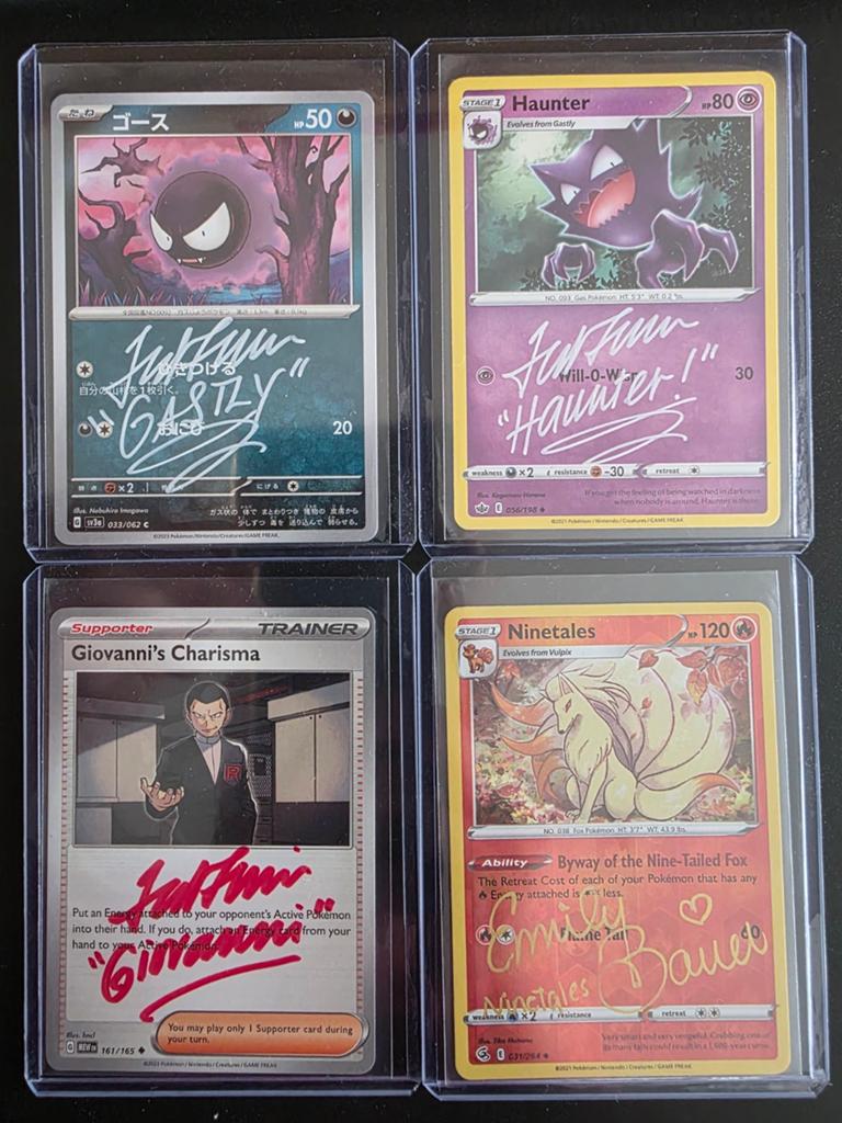 Gesigneerde Pokémon Gastly, Haunter, Ninetales, Gio, Hobby en Vrije tijd, Verzamelkaartspellen | Pokémon, Ophalen of Verzenden