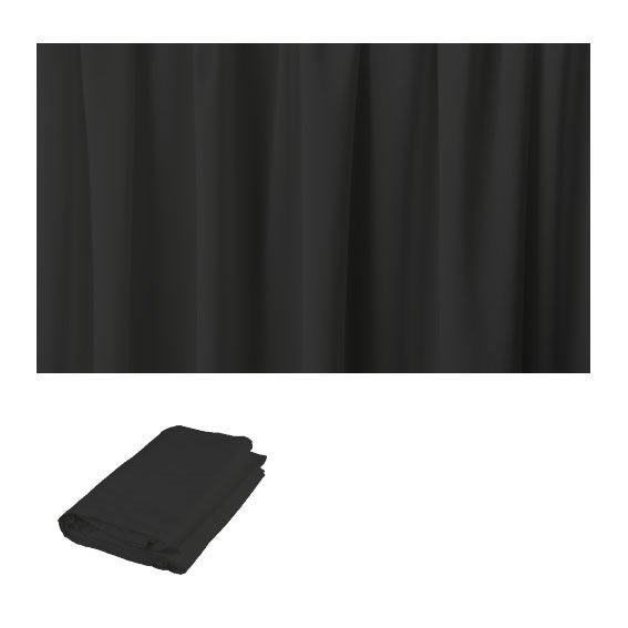 NIEUWE THEATERDOEK VLAMWEREND ZWART 3M BREED, 6 M HOOG, Ophalen of Verzenden, Nieuw, Licht, Geluidgestuurd