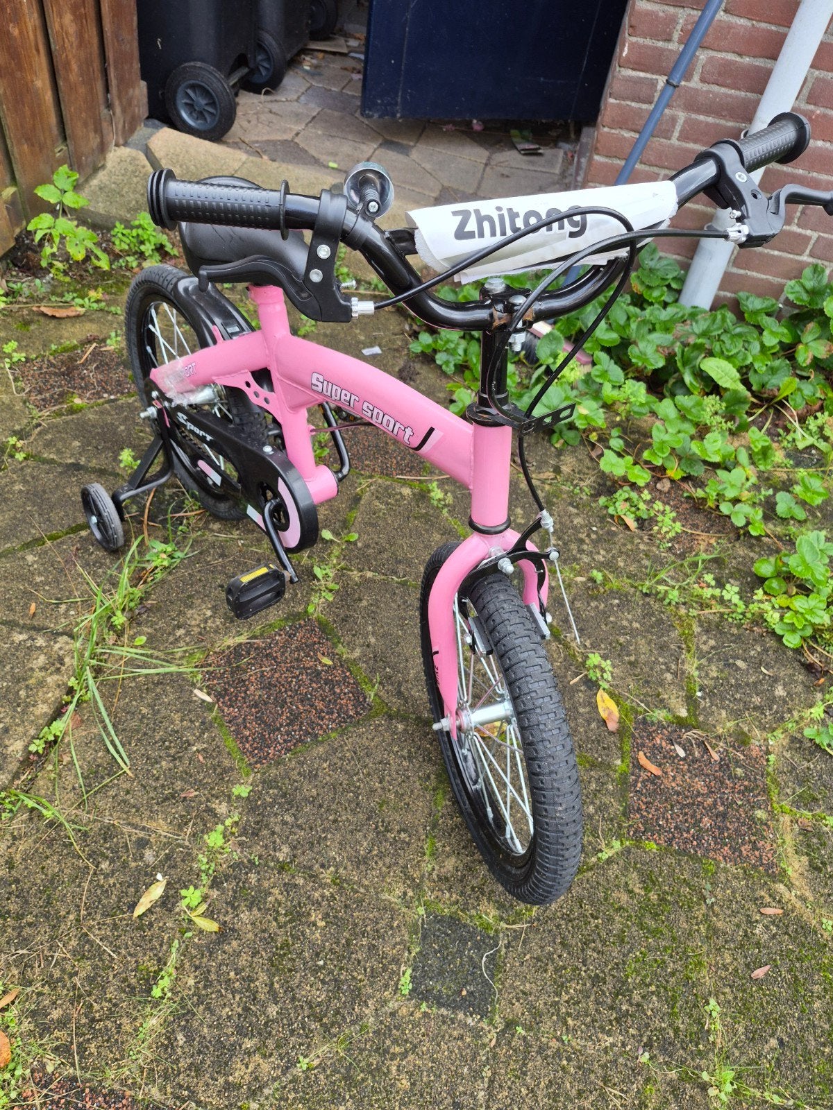 Roze kinderfiets 'Super Sport' - Zo goed als nieuw, Zijwieltjes, 16 tot 20 inch, Ophalen of Verzenden, Zo goed als nieuw