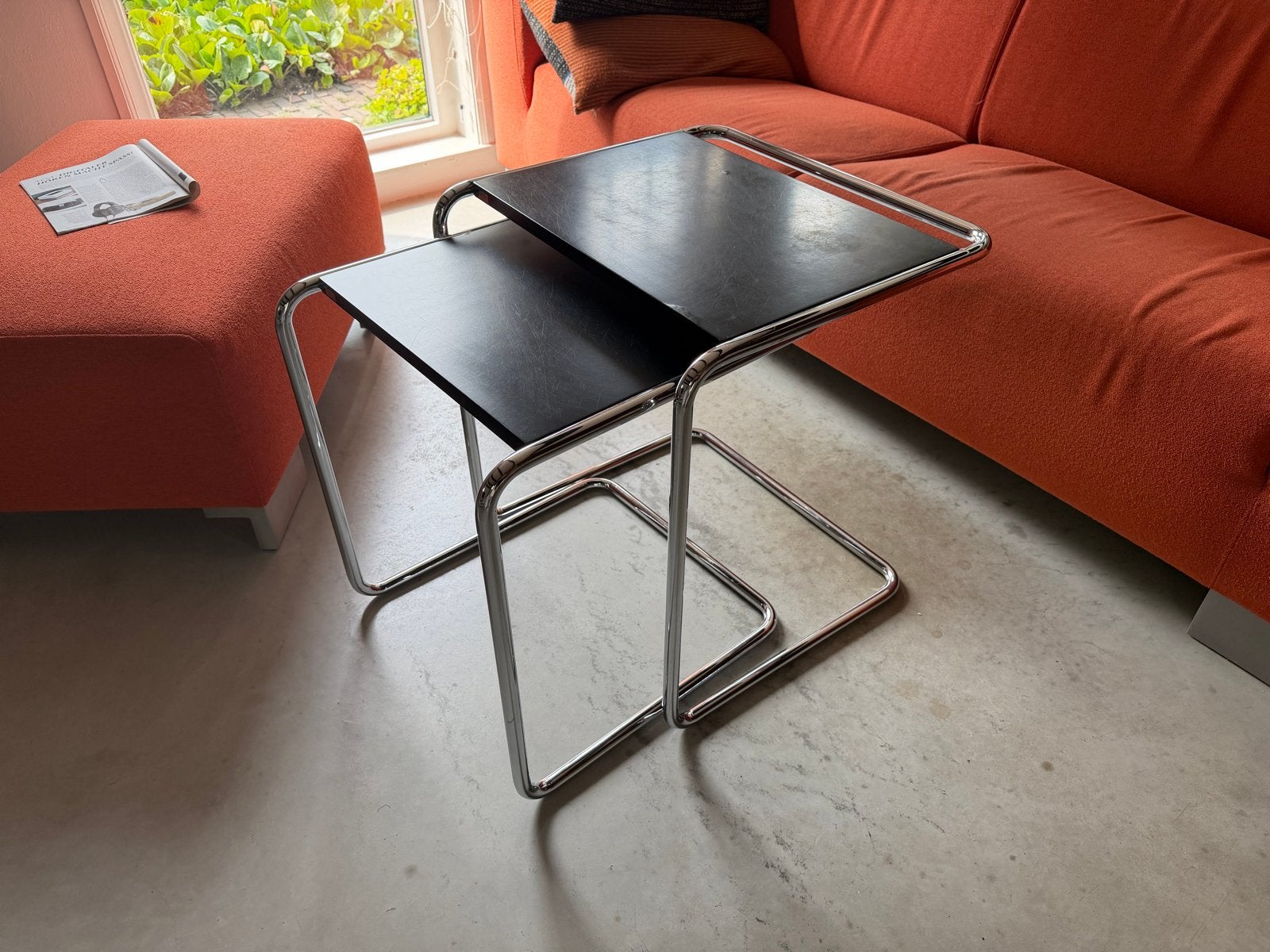 Bijzettafels Marcel Breuer/Thonet Design Team 1933, 45 tot 60 cm, Gebruikt, Rechthoekig, Hout