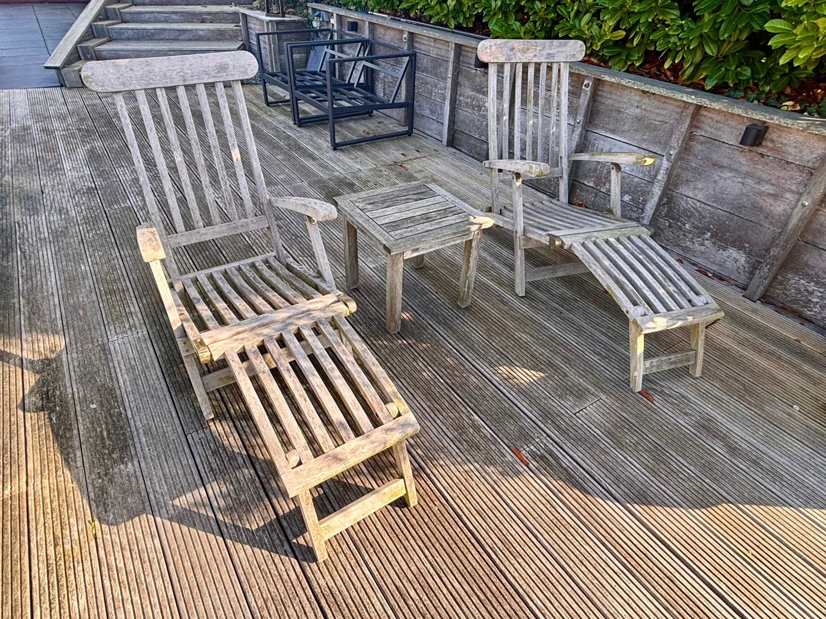 2 mooie Sunyard deckchairs, teakhout, Gebruikt, Teakhout, Stoel, Ophalen