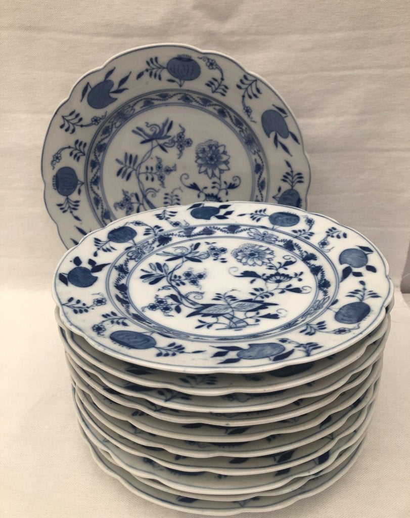 10 stuks - Regout - Zwiebelmuster bordjes, Antiek en Kunst, Antiek | Servies los, Ophalen of Verzenden