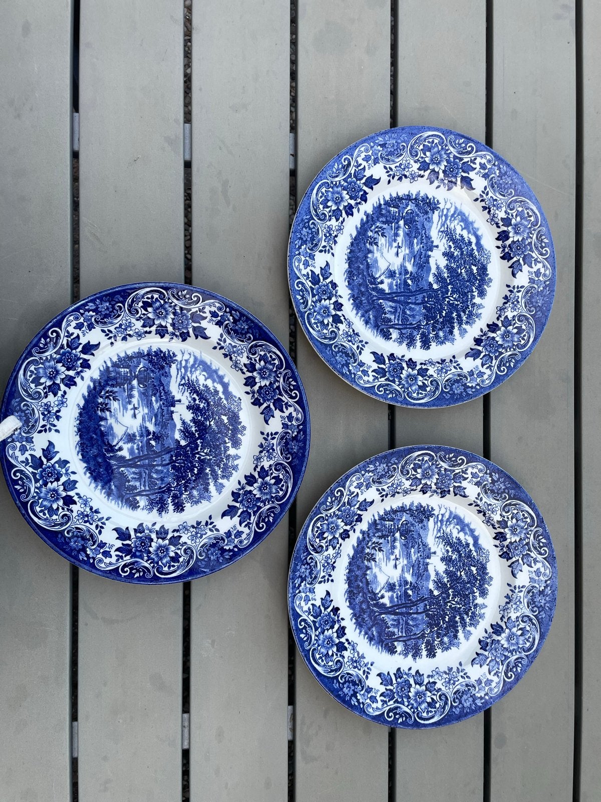 3x Vintage Broadhurst The English Scene dinerborden, Antiek en Kunst, Antiek | Servies los, Ophalen of Verzenden
