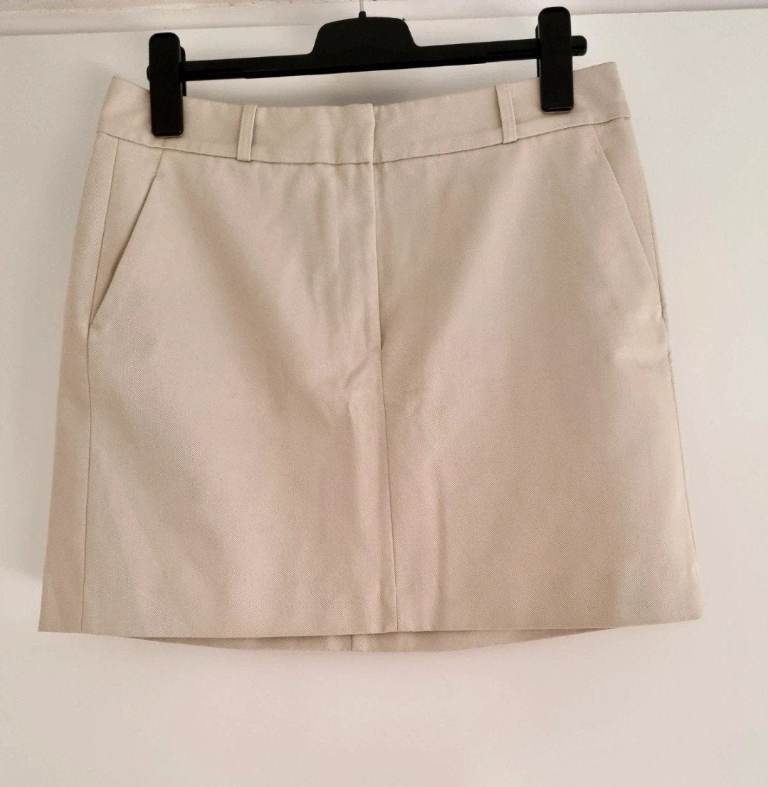 Turnover beige rokje maat 40, Kleding | Dames, Rokken, Maat 38/40 (M), Beige, Zo goed als nieuw, Boven de knie