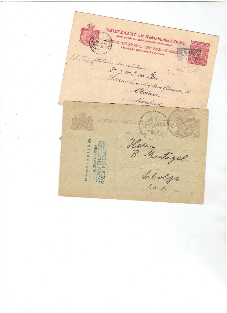 Nederlands Indie 6 oude poststukken vanaf 1899, Verzenden, Gestempeld