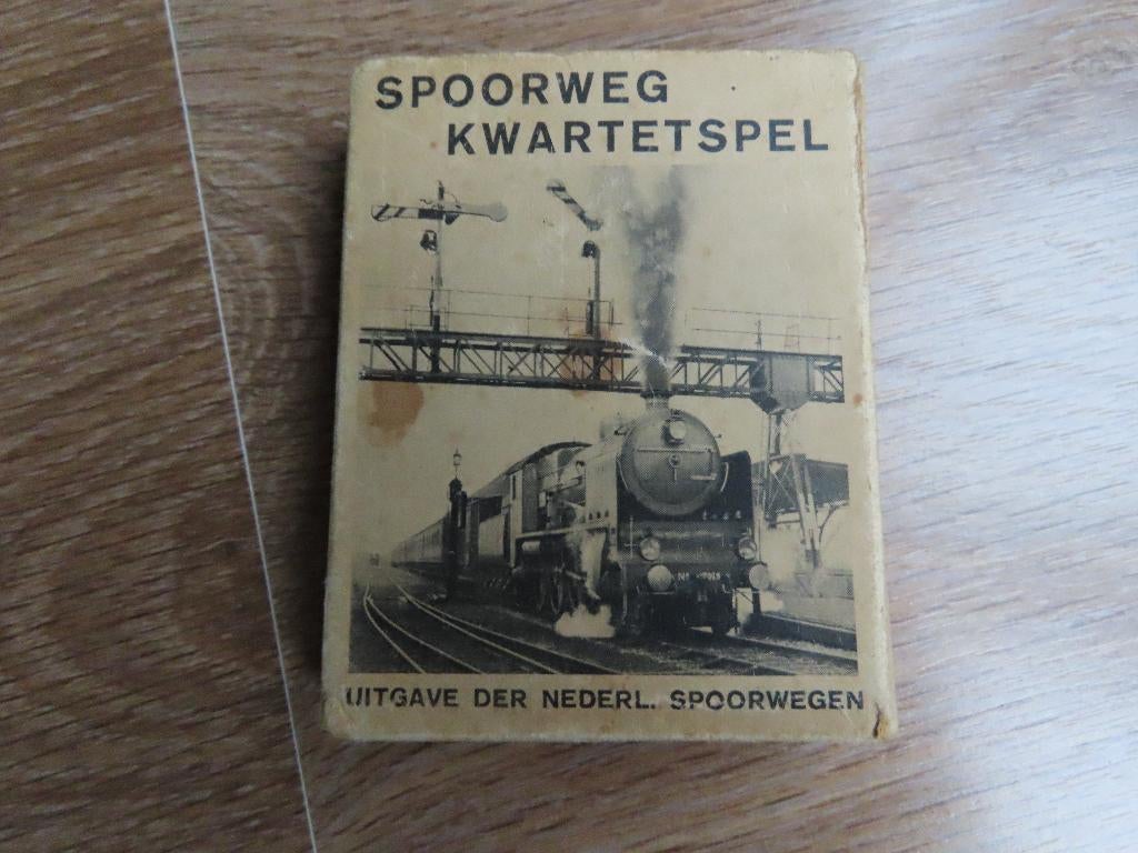oud jaren 30 Spoorweg Kwartetspel, Uitg. Ned. Spoorwegen, Verzamelen, Verzenden, Gebruikt, Trein, Overige typen