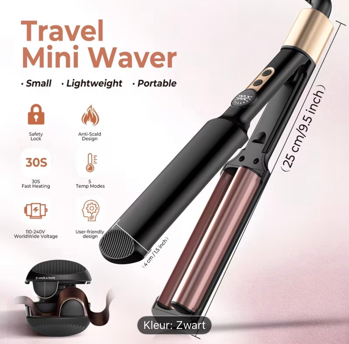 Travel hairwaver, nieuw in doos!, Ophalen of Verzenden, Nieuw