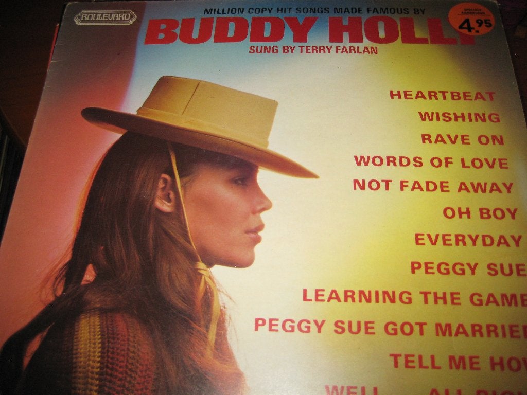 LP, Buddy Holly - song by Terry Farlan (NO37), Cd's en Dvd's, Vinyl | Pop, Ophalen of Verzenden, Zo goed als nieuw, LP