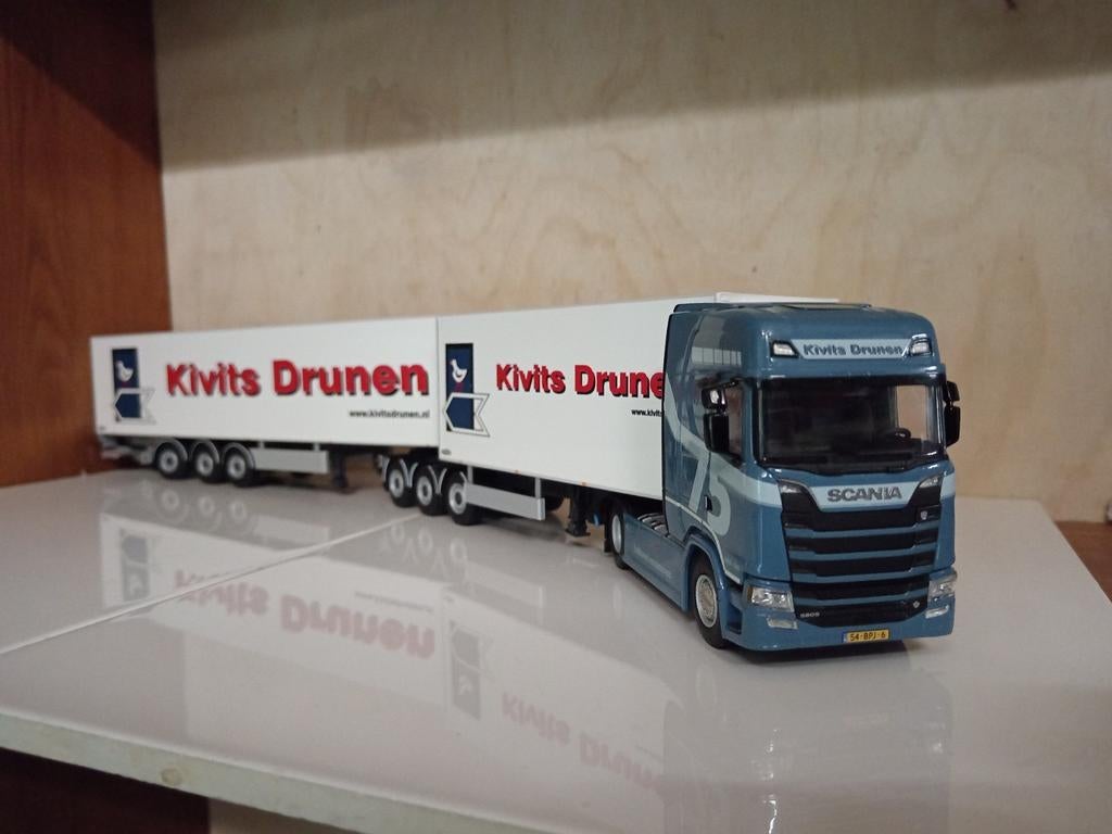 Scania Next Gen combinatie Kivits Tekno, Hobby en Vrije tijd, Modelauto's | 1:50, Nieuw, Bus of Vrachtwagen, Tekno, Ophalen of Verzenden