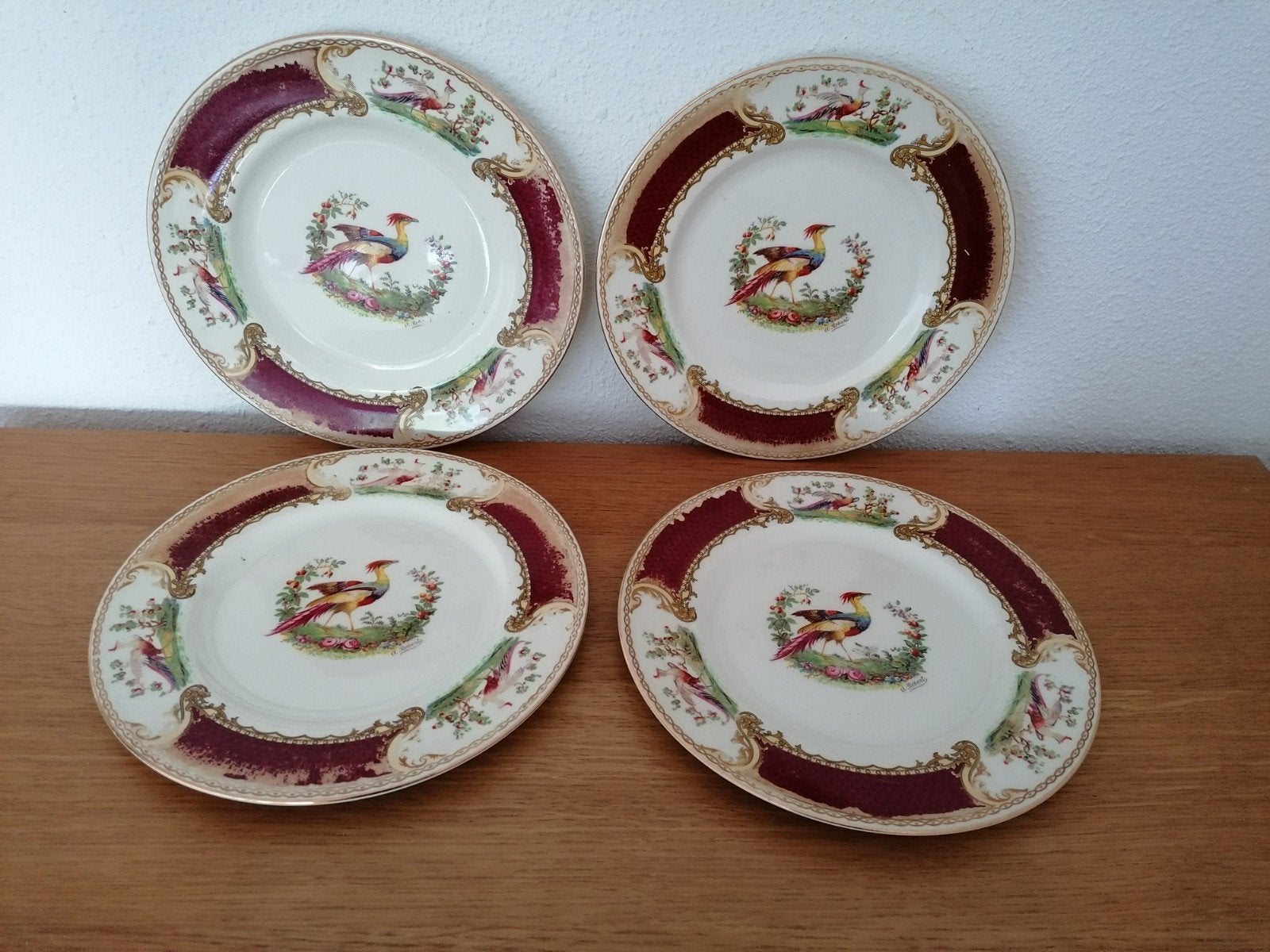 4 x bord Chelsea Bird, Royal Crown, Ophalen