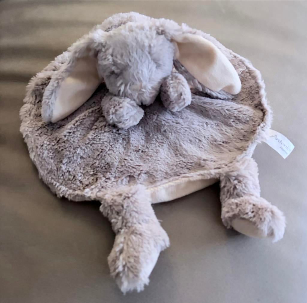 Antonio Home Konijn Knuffeldoekje Grijs, Kinderen en Baby's, Speelgoed | Knuffels en Pluche, Overige merken, Overige karakters