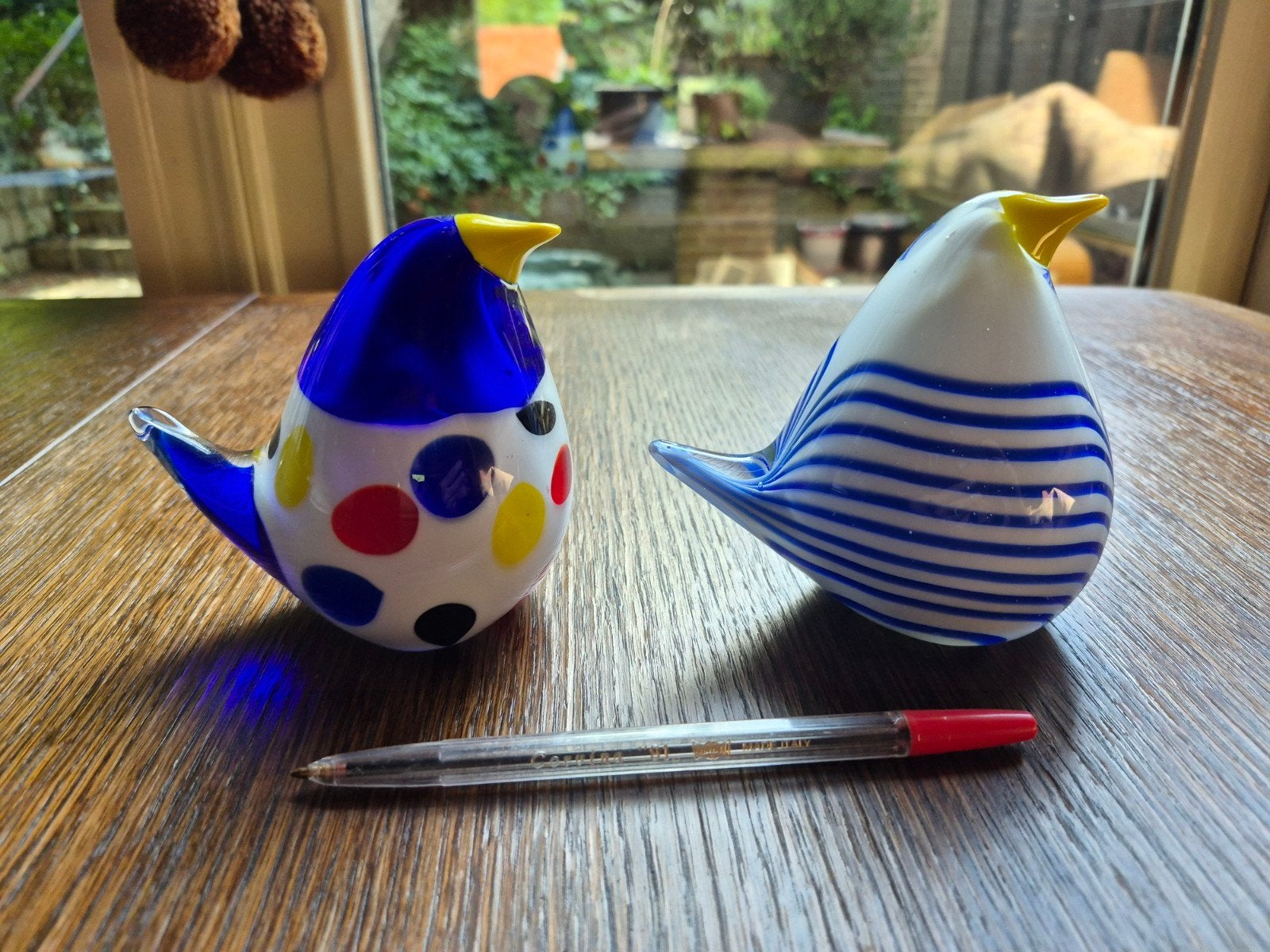 Massief glazen vogeltjes., Huis en Inrichting, Ophalen of Verzenden, Glas, Overige stijlen, Glas of Glazen