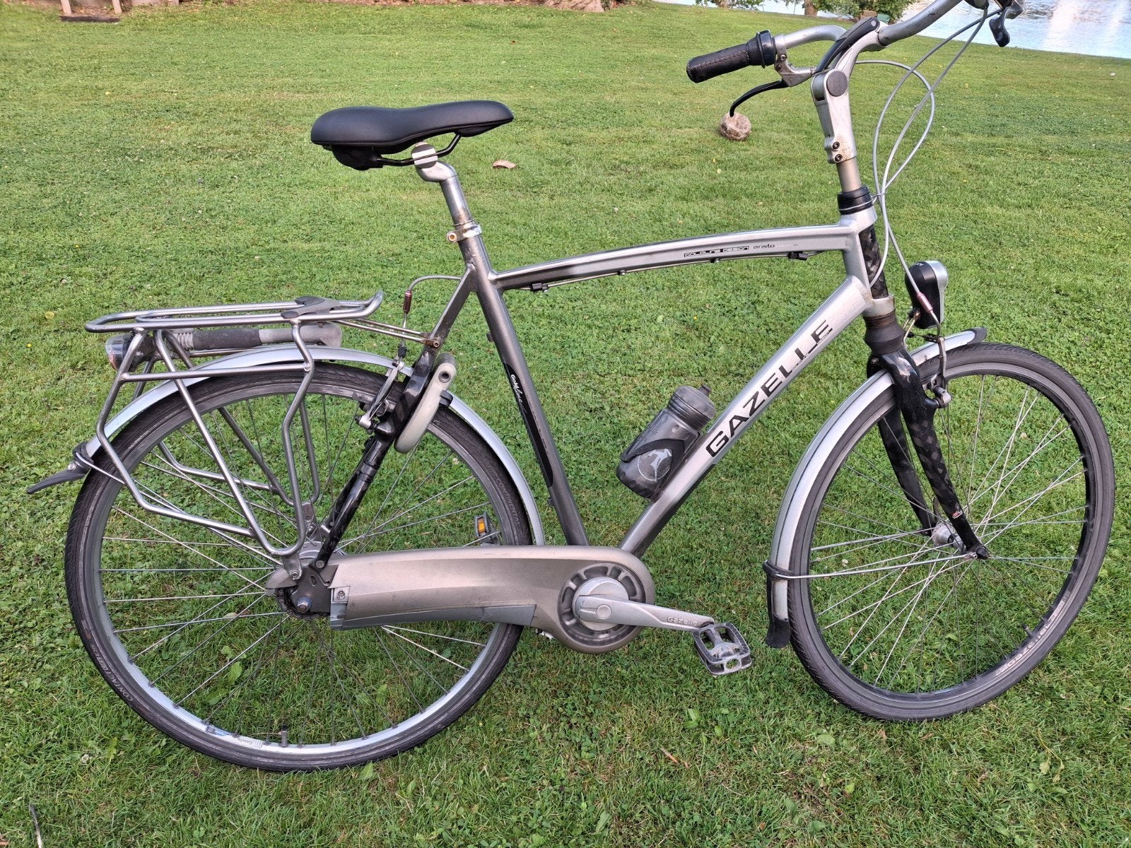 Gazelle Goldline Herenfiets 61cm, 8 v, Fietsen en Brommers, Gebruikt, Velgrem, Versnellingen, Ophalen of Verzenden