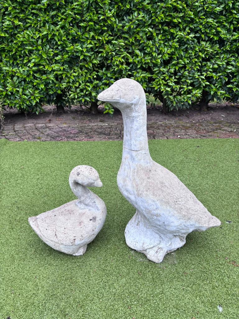 Tuinbeelden ganzen set van 2, Tuin en Terras, Tuinbeelden, Ophalen, Steen