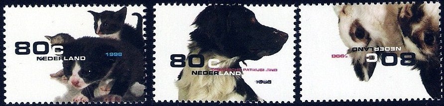 Nederland 1779-1781 serie dieren., Verzenden, Postfris