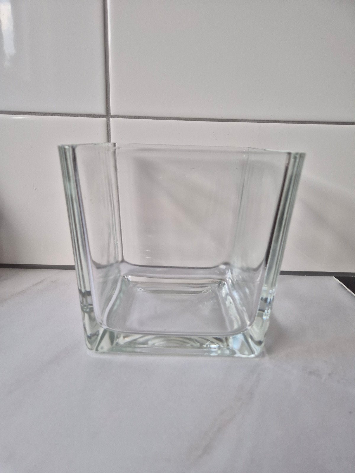 Vaas, Ophalen of Verzenden, Zo goed als nieuw, Transparant, Glas