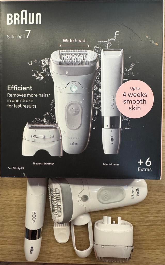 Braun Silk-épil 7-441 Epilator met ladyshave opzetstuk, Ophalen of Verzenden, Zo goed als nieuw, Scheren en Epileren