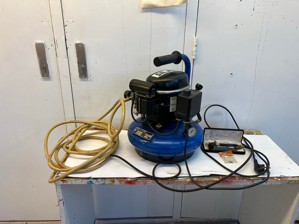 Sil Air Airbrush Compressor met Pen, Ophalen, Gebruikt