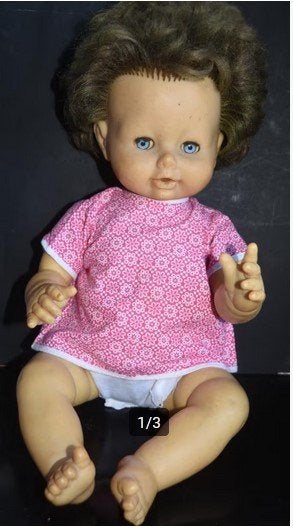 Vintage poppenjurkje roze + onderbroek 60s, Verzamelen, Verzenden, Kleertjes