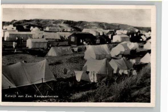 Katwijk aan Zee 3 mooi gelopen kaarten st 1952-53-54, Verzenden, 1940 tot 1960, Gelopen, Zuid-Holland