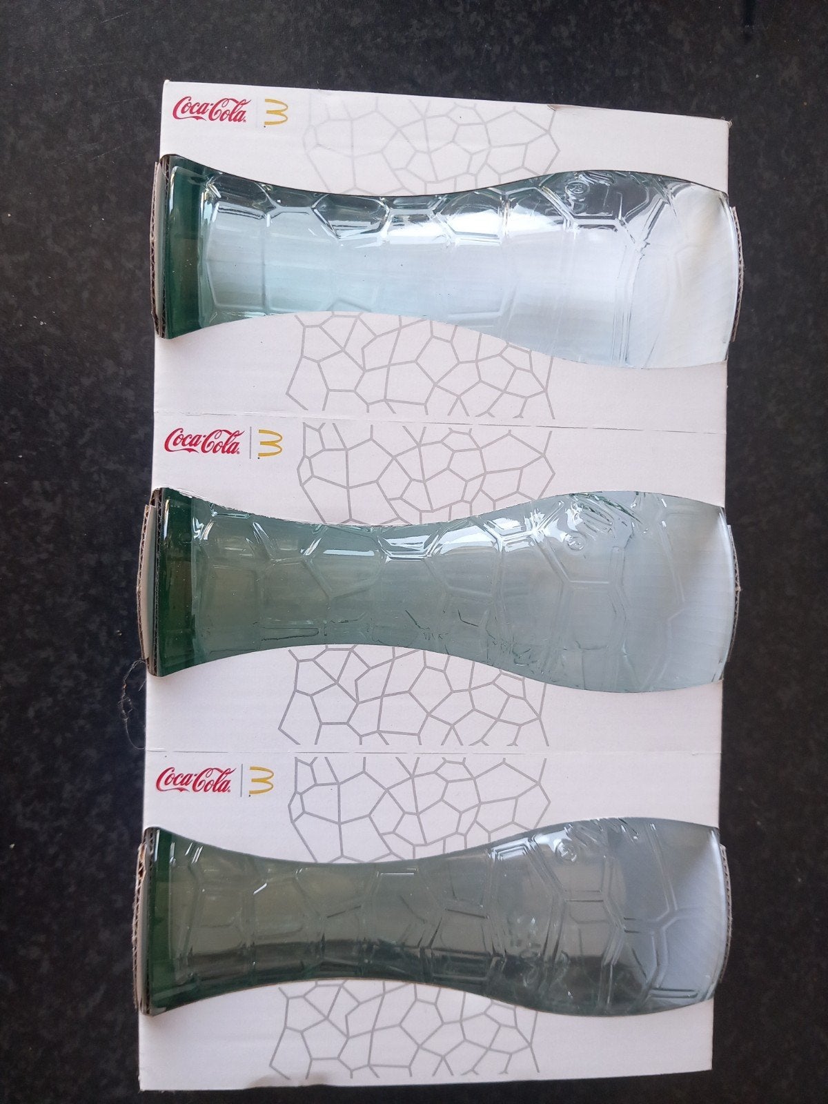 Coca-Cola McDonald's Glazen Set (3 stuks), Huis en Inrichting, Ophalen, Nieuw, Meerkleurig, Overige merken
