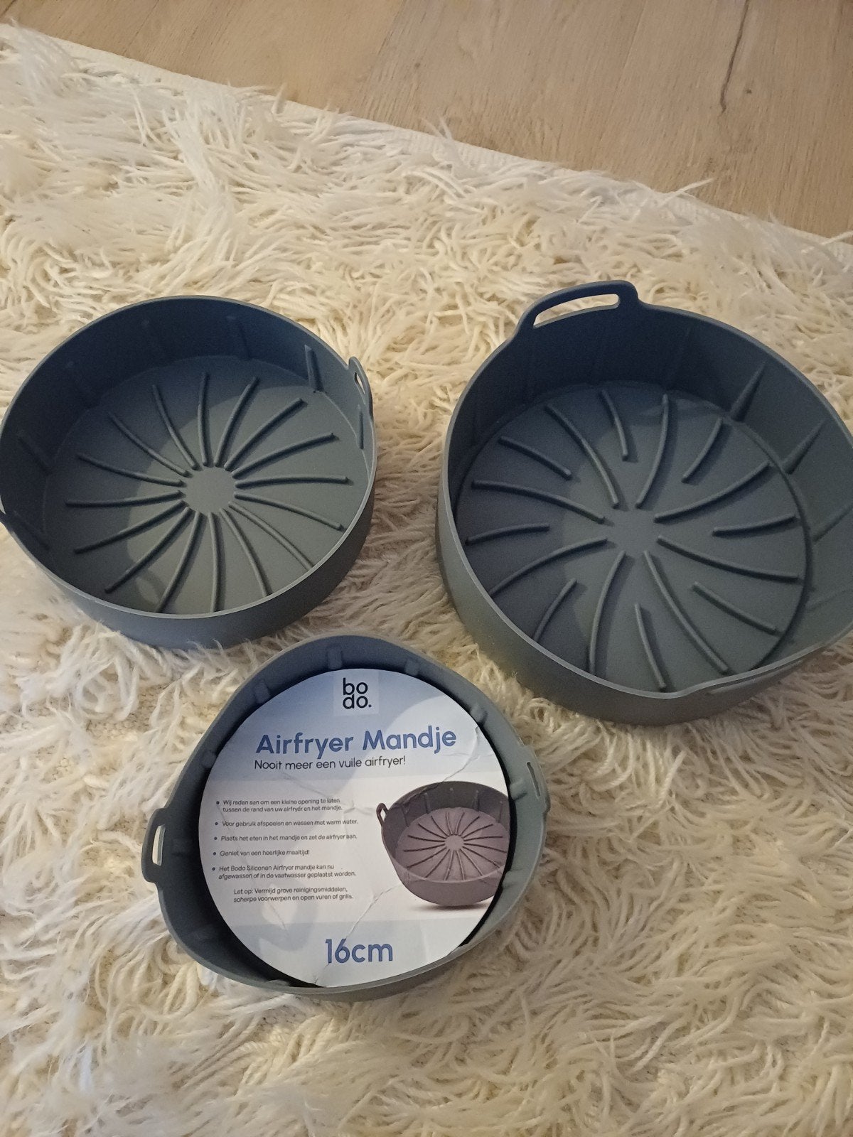 3 Nieuwe Airfryer Mandjes - 16, 19 en 22 cm (ook los)